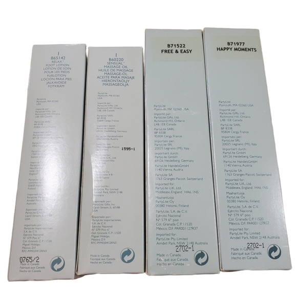 Lot of 4 Partylite Lavish Luxury Pamper Well Being Shower Gel Lotion Massage oil - Picture 3 of 5